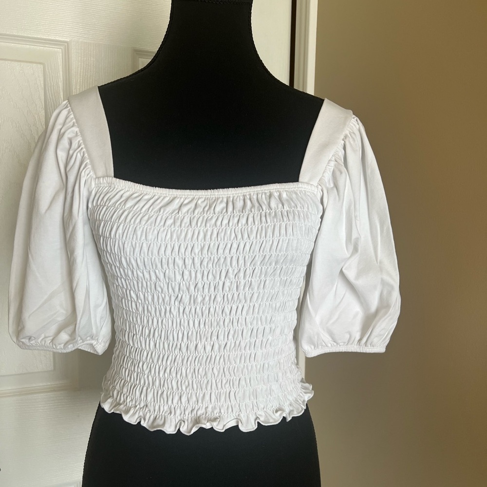 Topshop White Top Size 4